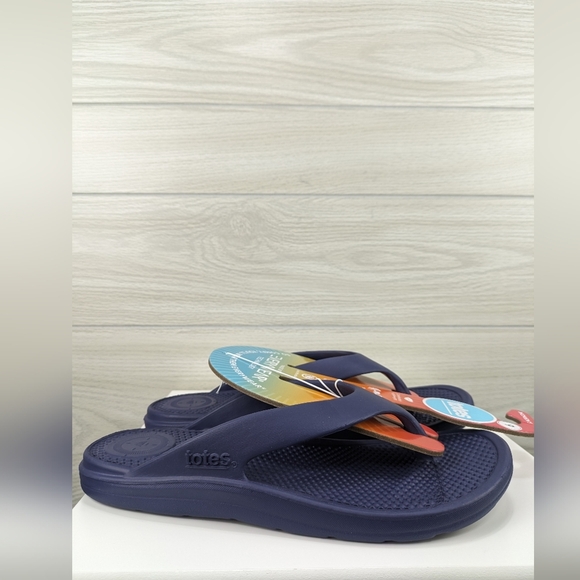 Totes Boost Your mood Flip Flop Sandals Mens Size 12 - Picture 2 of 3